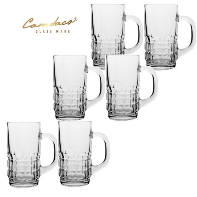 Bộ 6 ly thủy tinh có quai 325ml