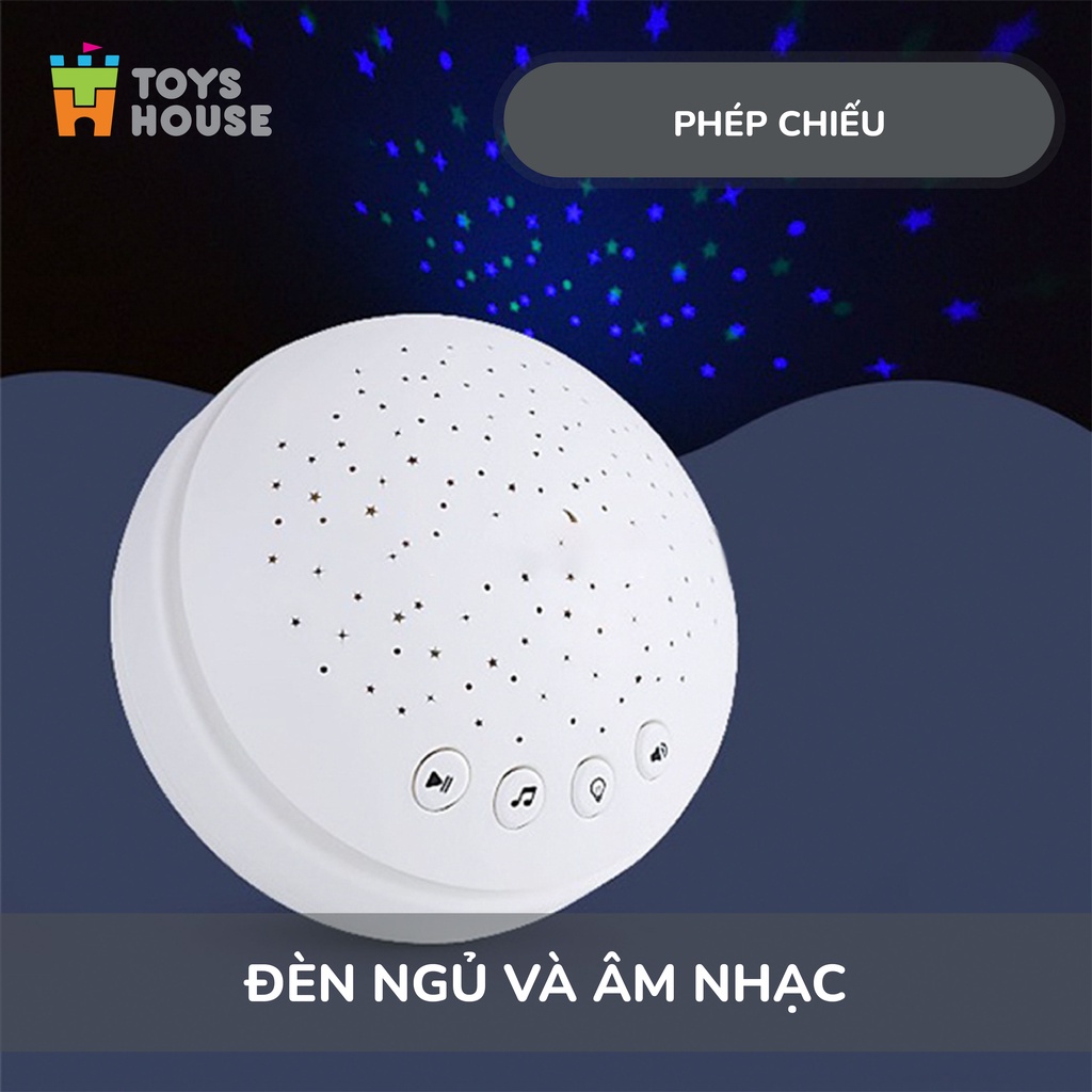 Đèn chiếu trăng sao ru ngủ Toyshouse 1021-KK-66205 hình rùa con dễ thương có nhạc trắng ru ngủ