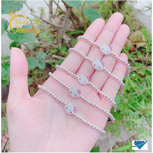 Lắc Tay Trẻ Em BẠC TA Vòng Tay Bạc Trẻ Em Cao Cấp Mèo Kitty Bé Nào Cũng Mê