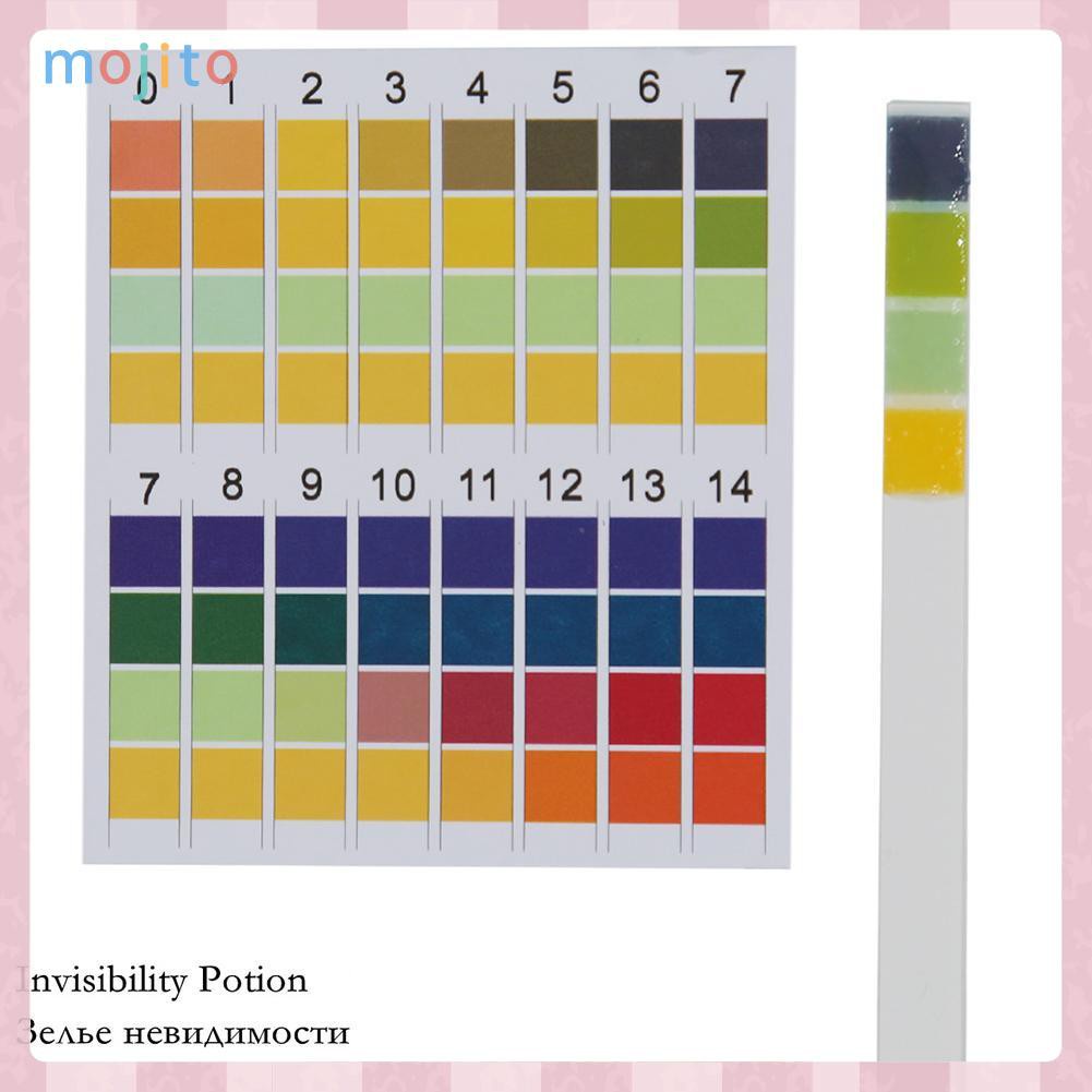 MOJITO 100pcs 0-14 pH Test Strips Alkaline Acid Indicator Paper Litmus Tester