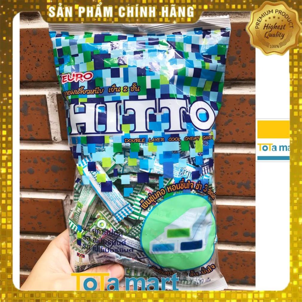Kẹo bạc hà HITTO Thái Lan 280g, kẹo socola BELO 150g. HSD ghi bên dưới.