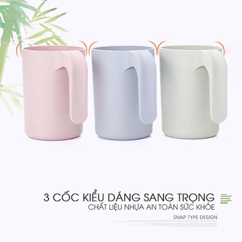 Kệ để đồ nhà tắm thông minh - kệ nhả kem đánh răng cài bàn chải loại 3 cốc