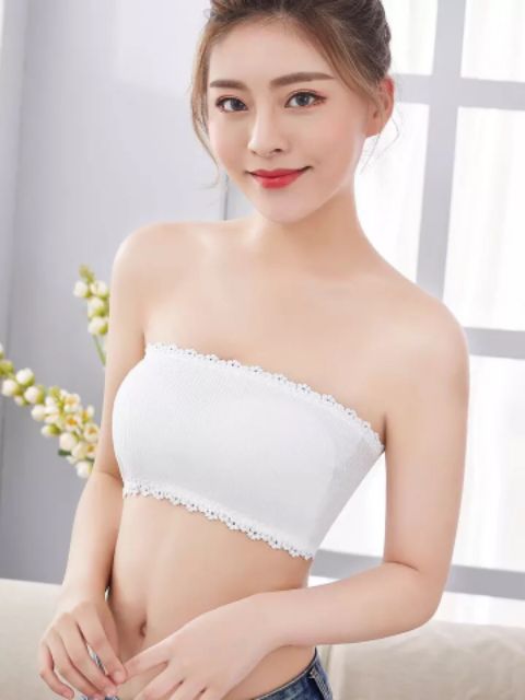 Áo ống thần thánh thun gân pha ren (hàng tốt) | BigBuy360 - bigbuy360.vn