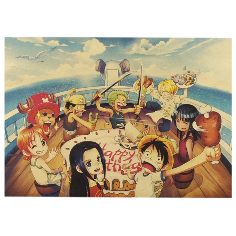 Poster Treo Tường In Hoạ Tiết Phim Hoạt Hình One Piece