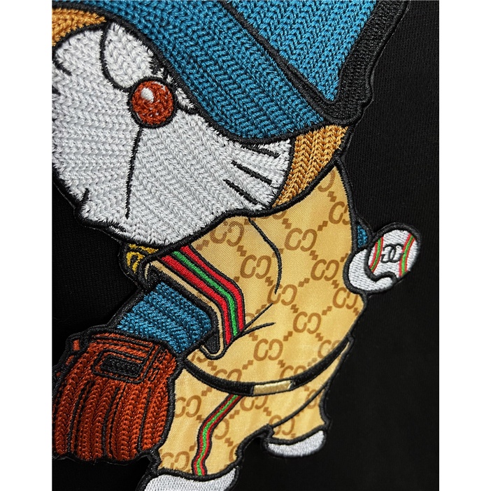 Áo Nỉ Dài Tay Cổ Tròn Thêu Hình Doraemon Thời Trang Thu Đông Cho Nam Gucc1 2021