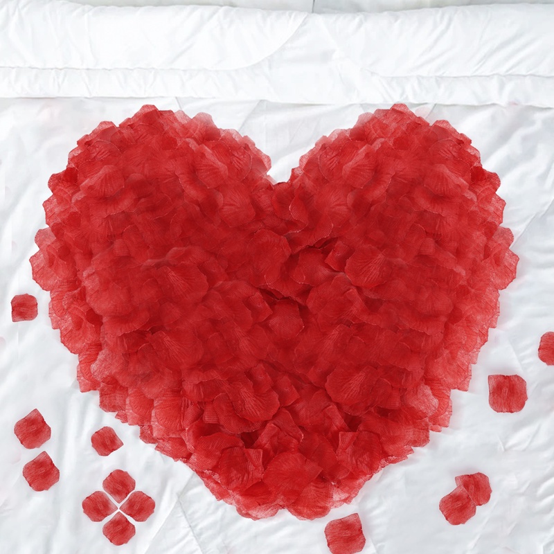 Set 100 Cánh Hoa Hồng Nhân Tạo Bằng Lụa Nhiều Màu Trang Trí Tiệc Cưới