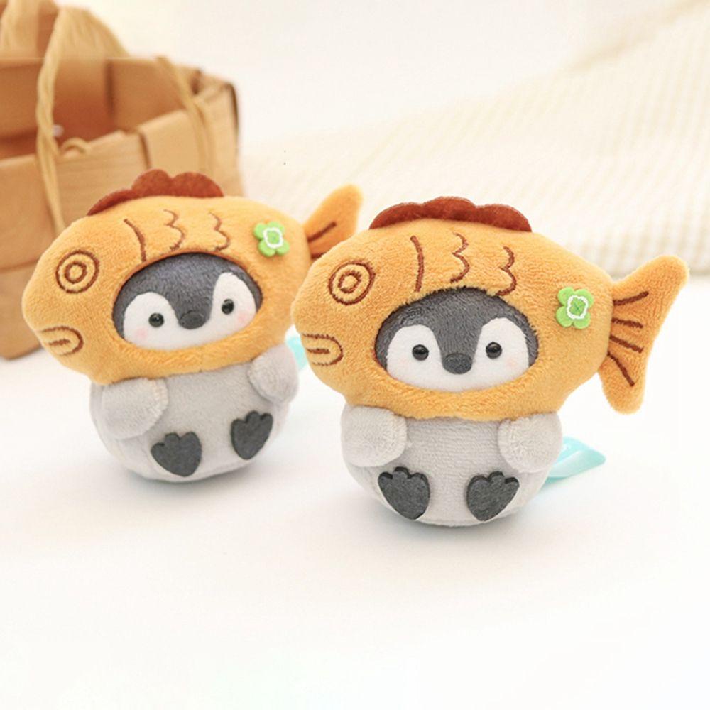 Móc Chìa Khóa Hình Chim Cánh Cụt Hoạt Hình Taiyaki PP Cotton Dễ Thương