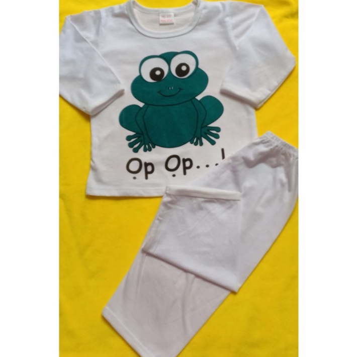 COMBO 2 BỘ THUN TAY DÀI TRẮNG TRẺ EM 100% COTTON MỀM MÁT NHIỀU HÌNH SIÊU DỄ THƯƠNG