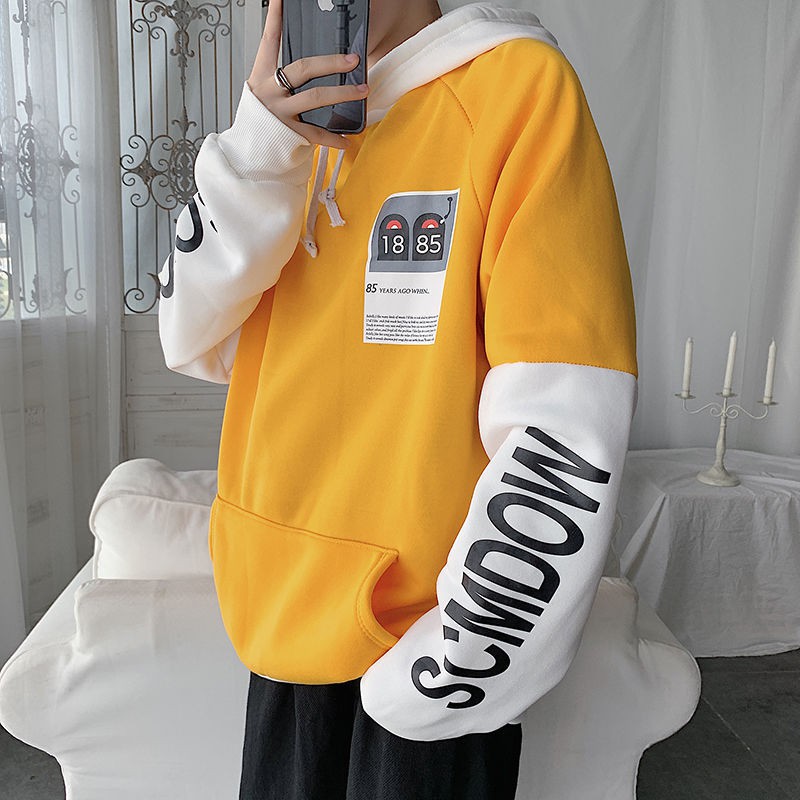 Áo Hoodie Nam Mẫu 1885 Hình In Đẹp Phối Tay Chuẩn(Trắng,Xanh,Đen,Vàng) | BigBuy360 - bigbuy360.vn