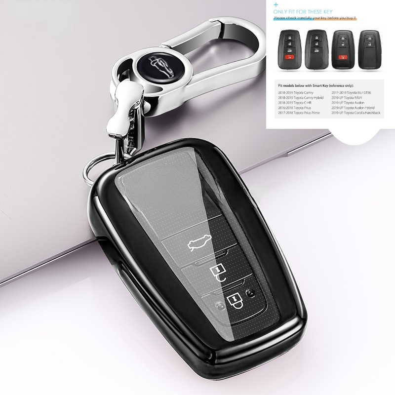 Vỏ Tpu Mềm Bọc Chìa Khóa Xe Hơi Toyota Prius Camry Corolla C-HR CHR RAV4 Prado