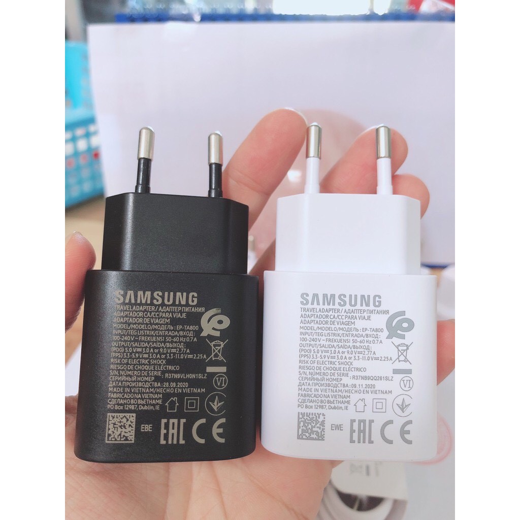 CÓC SẠC NHANH SAMSUNG 25W DÀNH CHO NOTE 10,S10, S10Plus - 5G - CỦ SẠC NHANH SAMSUNG - CỤC SẠC ĐIỆN THOẠI SAMSUNG