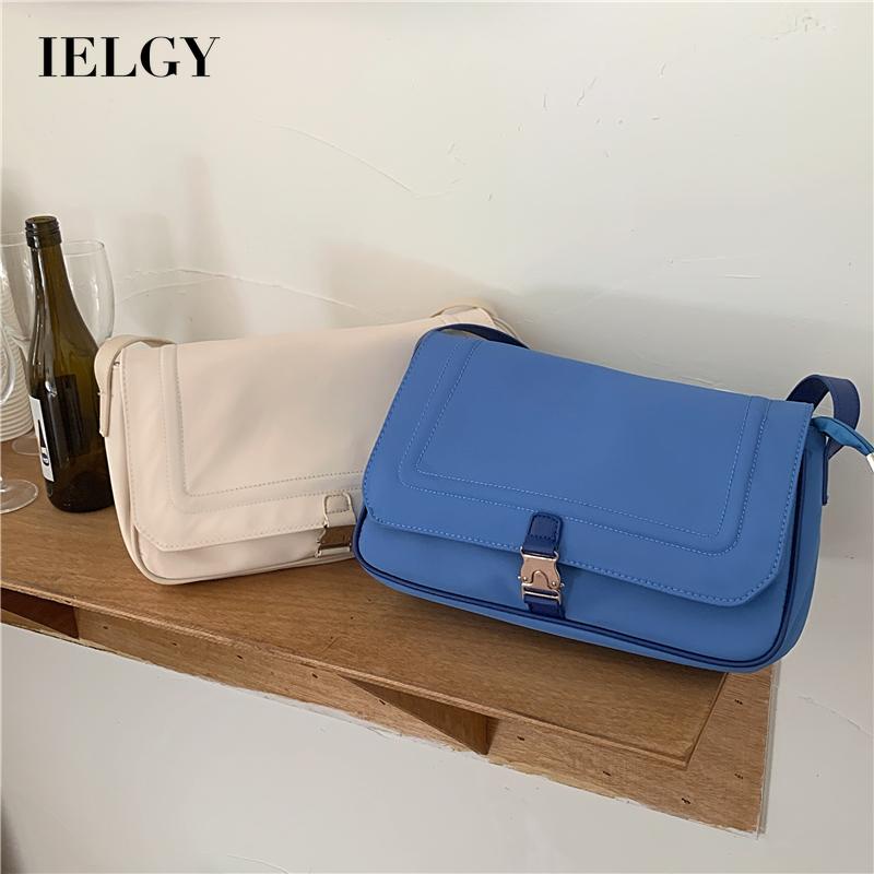 Túi đeo chéo bằng nylon màu sắc đơn giản phong cách Hàn Quốc