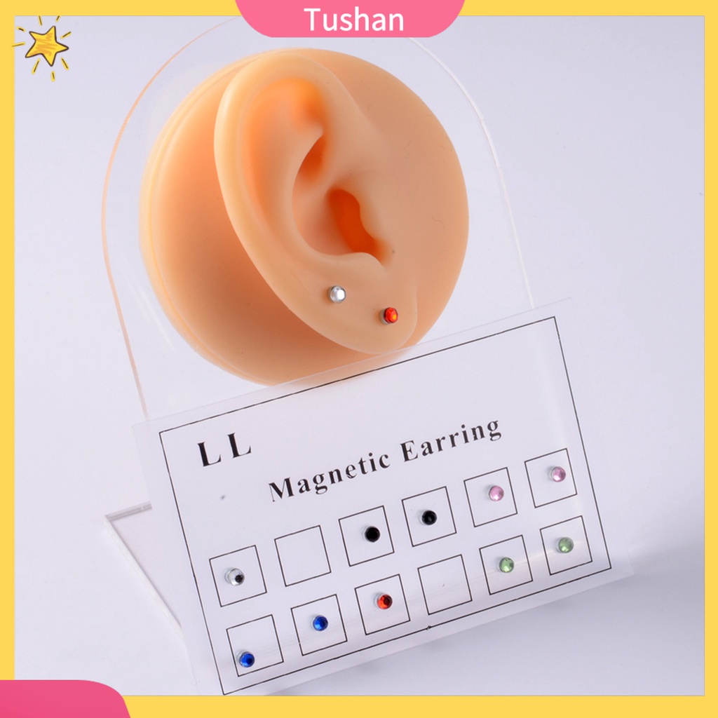 Khuyên mũi hạt đá pha lê giả có nam châm thoải mái cho nữ