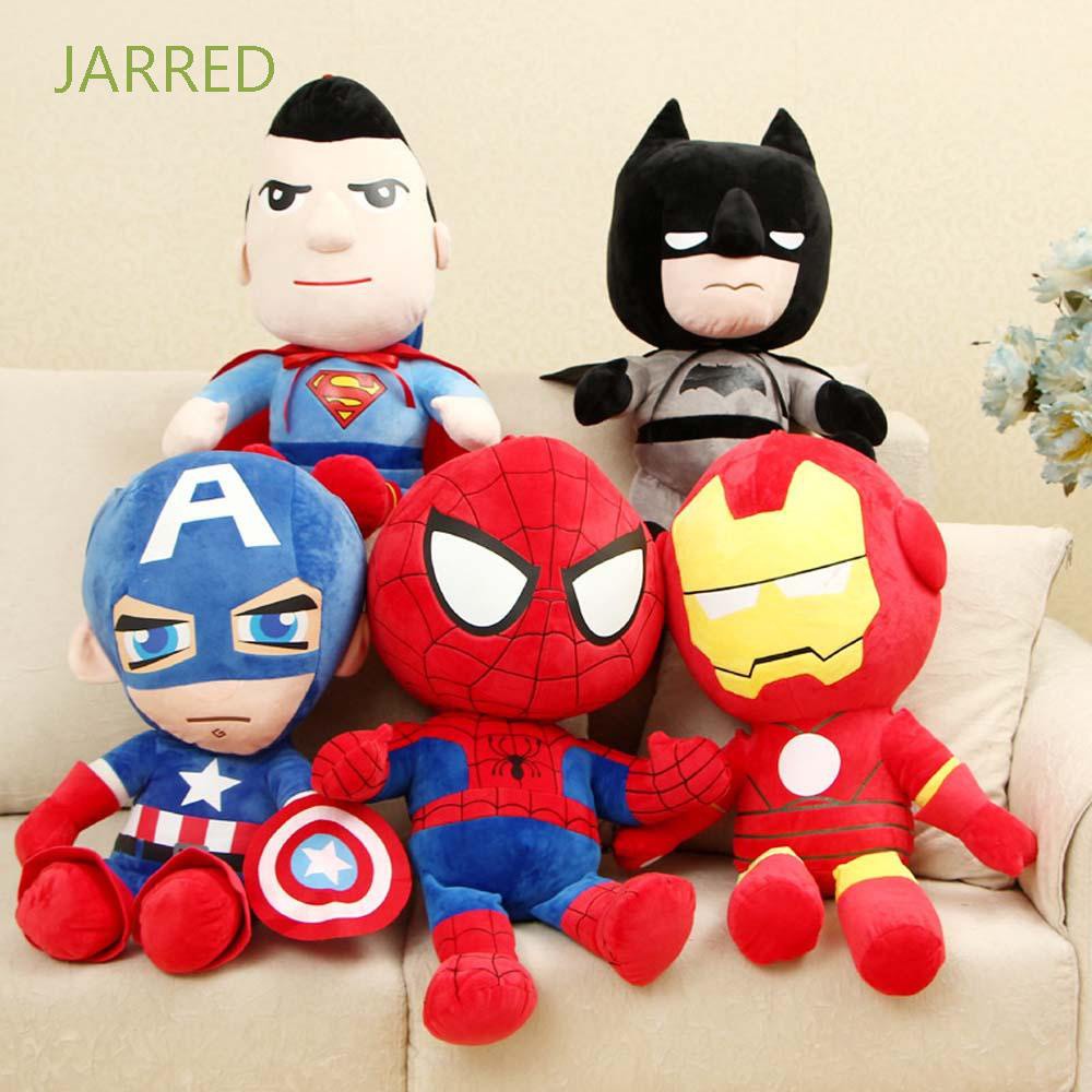 JARRED Movie Marvel Avengers For Kids Movie Dolls Anime Plush Toys Superman Iron Man Christmas Gifts Captain America Stuffed Toys Spiderman Plush Toys