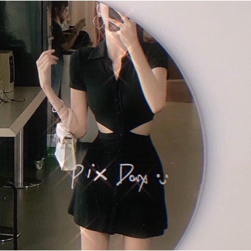 ĐẦM BODY CỔ POLO KHOÉT EO XINH XẮN