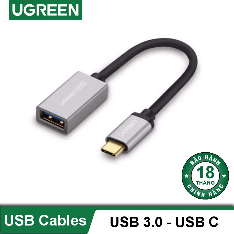 Cáp chuyển đổi USB Type-C sang USB 3.0 Micro sang USB 2.0 có hỗ trợ OTG UGREEN US203