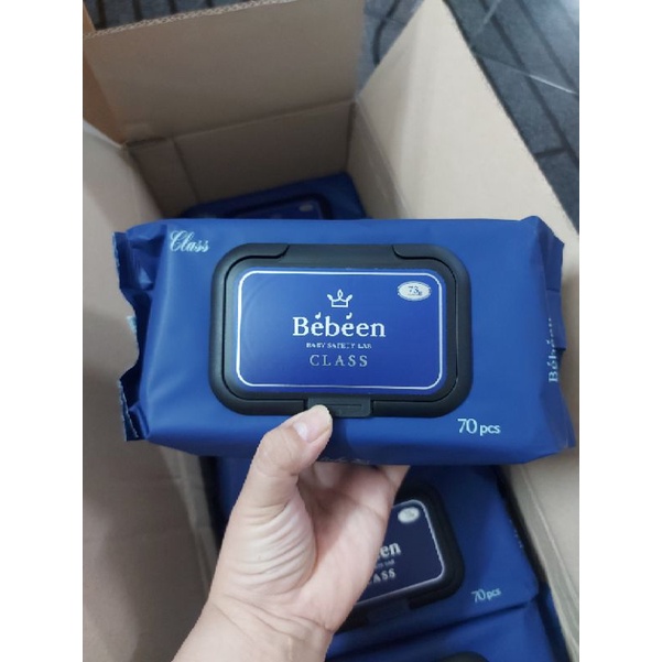 Sỉ - 1 thùng 10 gói Khăn giấy ướt Bebeen Class - gói 70 tờ, an toàn cho bé