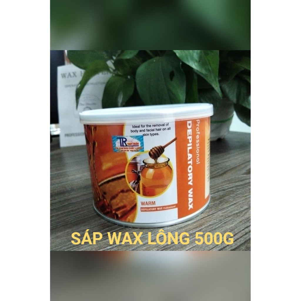 [Tặng que gỗ + giấy] 500g Sáp wax lông dạng hũ mật ong siêu đặc wax lông sạch 99%