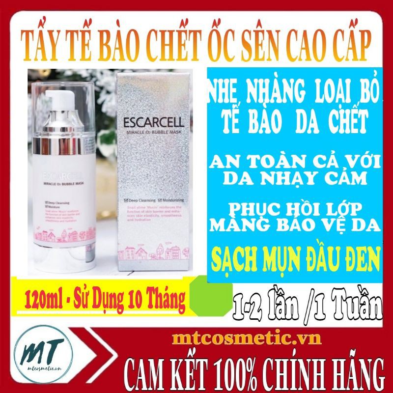 Mặt nạ bong bóng 8 in 1 tẩy tế báo chết Escarcell Miracle Bubble O2 Mask Skinaz Hàn Quốc