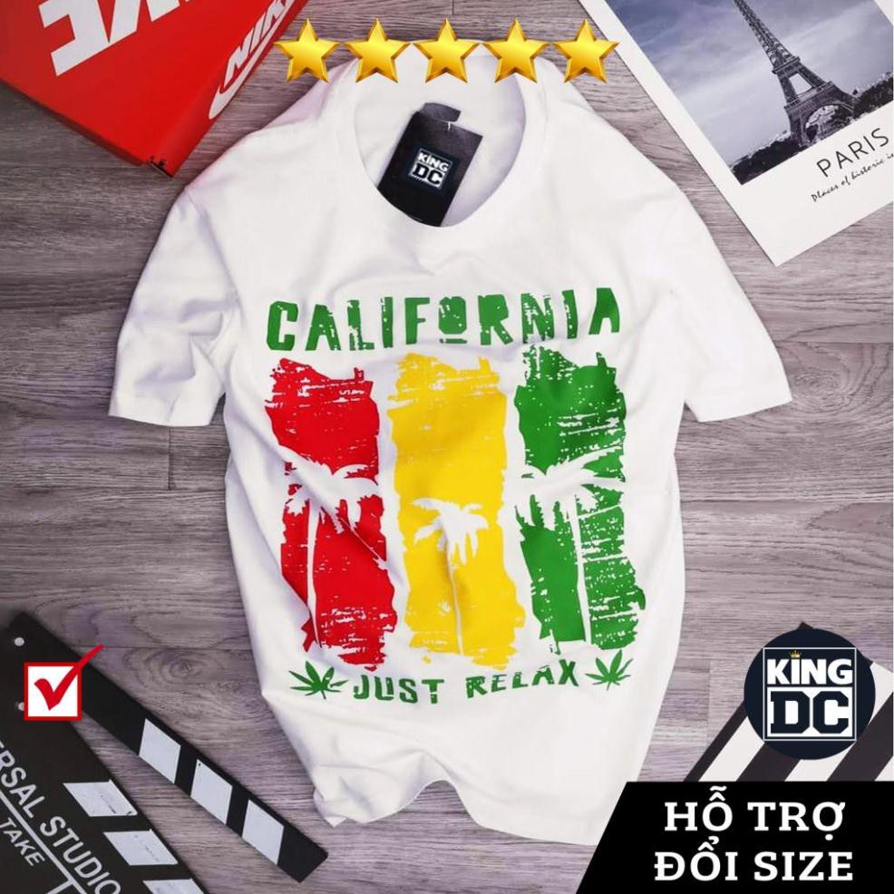Áo phông tay lỡ-Áo thun nam-Mẫu California Just Relax-Hình in 3D-Trẻ trung-Phong cách-không bong tróc phai màu | BigBuy360 - bigbuy360.vn
