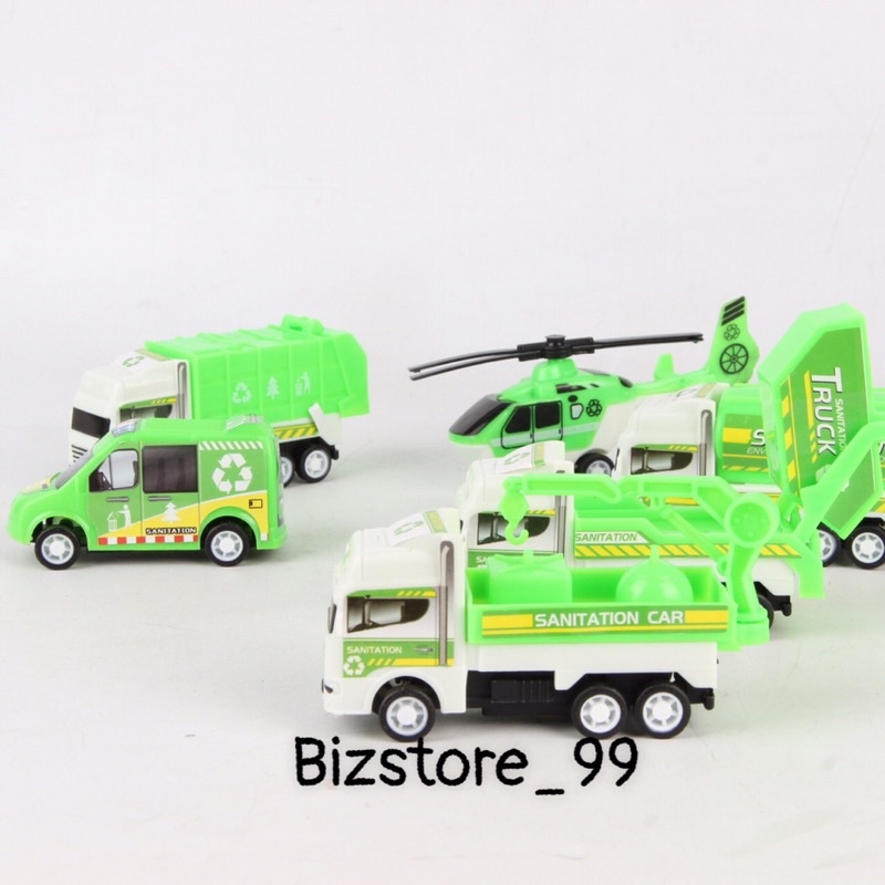 Đồ chơi bộ hộp sét 6 món ô tô máy bay chạy cót xin xò cho bé