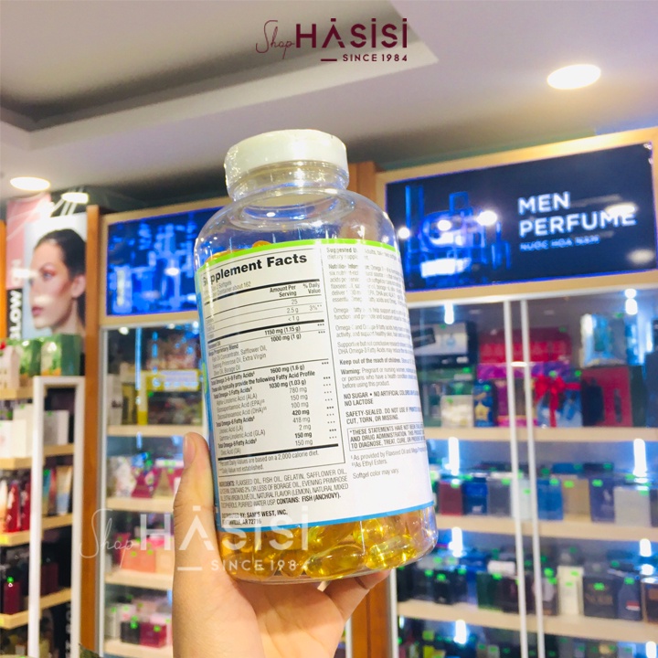 Viên Uống Dầu Cá MEMBER'S MARK - Omega 3-6-9 Dietary Supplement 1030mg (325 Softgels  - 2 Viên/Ngày)