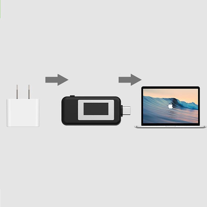 Máy đo USB Type-C Máy đo điện áp kỹ thuật số DC Máy đo điện áp Máy đo dòng điện Máy dò Ampe kế Bộ sạc dự phòng điện