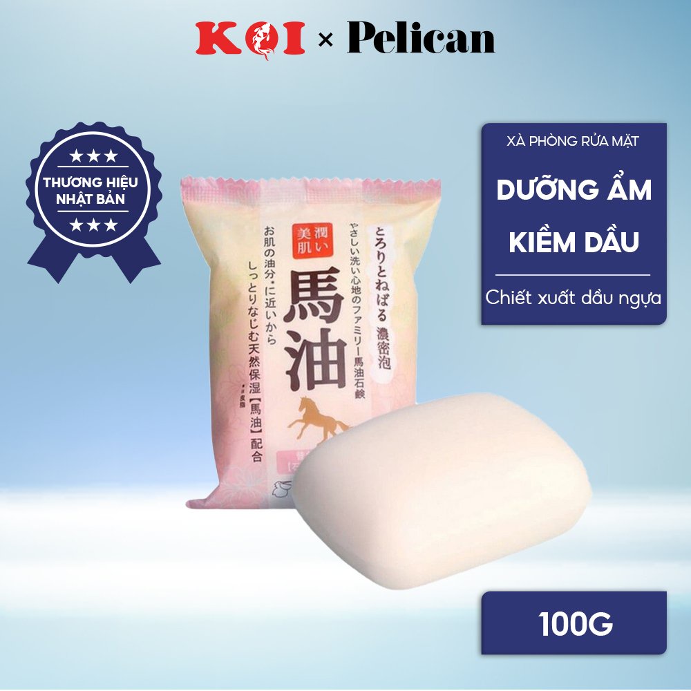 Xà phòng rửa mặt chiết xuất từ dầu ngựa Pelican Horse Oil Facial Soap 100g