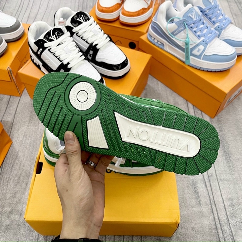 Giày thể thao sneaker LV xanh lá độn đế mẫu mới bản cao cấp ảnh thật shop tự chụp