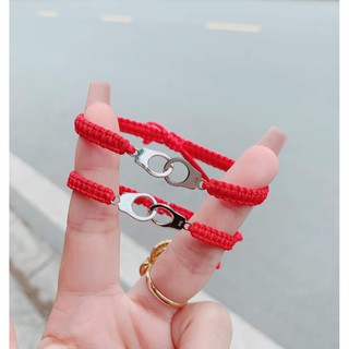 [Còng số8] Lắc tay đôi, vòng tay cặp vòng chỉ đỏ