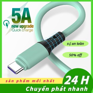  Dây cáp sạc nhanh Type-C USB 5A dành cho Samsung Huawei P40 Xiaomi 10 tiện dụng