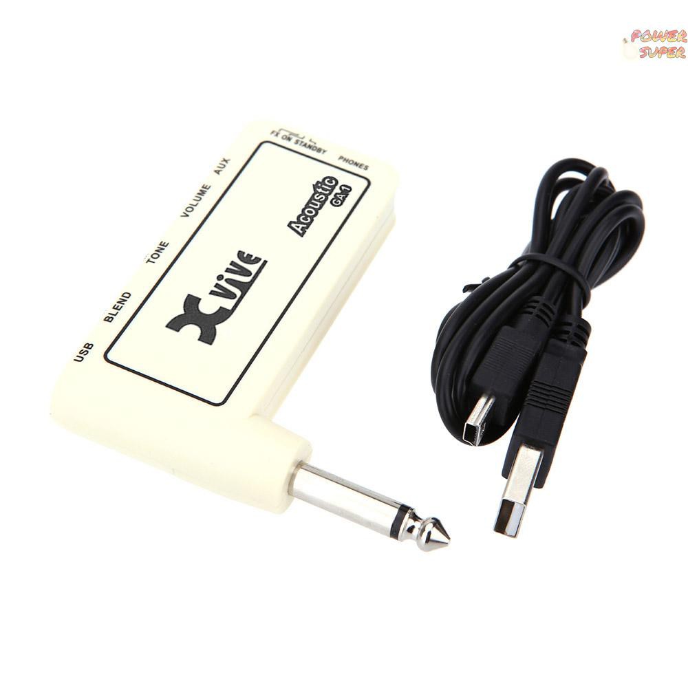 PSUPER Mini Rechargeable Electric Guitar Plug Headphone Amp Amplifier Original Sound