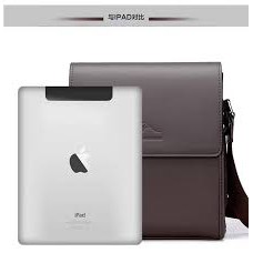 Túi đeo chéo nam da bò cao cấp, túi đựng ipad, hồ sơ tài liệu BAODIDAISHU MS01  KT 26x23x7 - 32x25x8cm