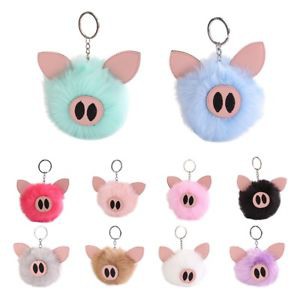 Móc khoá quả bông heo MKB9 dễ thương da PU