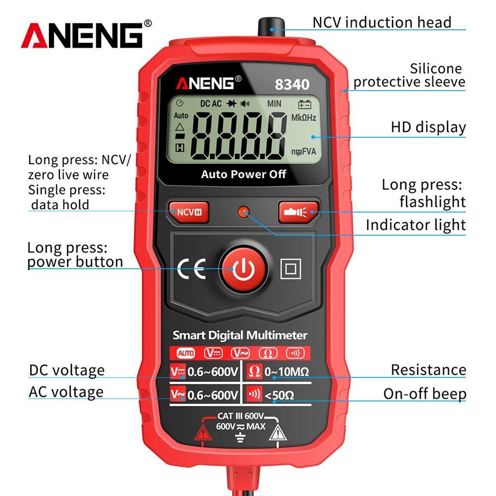 SUENIN Đồng Hồ Vạn Năng Kỹ Thuật Số Thông Minh ANENG 8340 NCV AC / DC