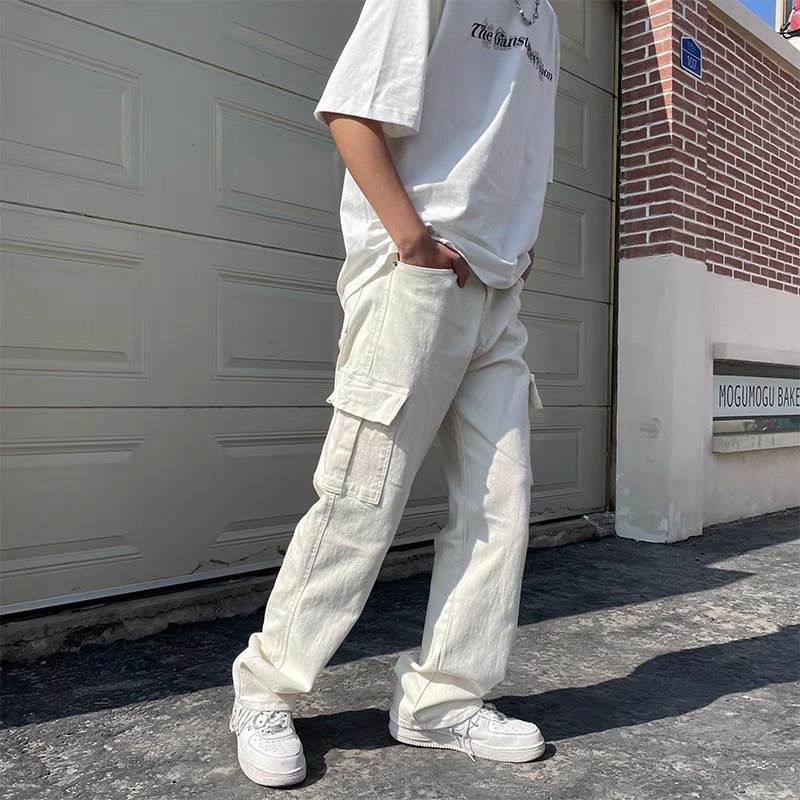 QUẦN KAKI DÁNG SUÔNG TÚI HỢP CAO CẤP UNISEX NAM VÀ NỮ LƯNG THUN