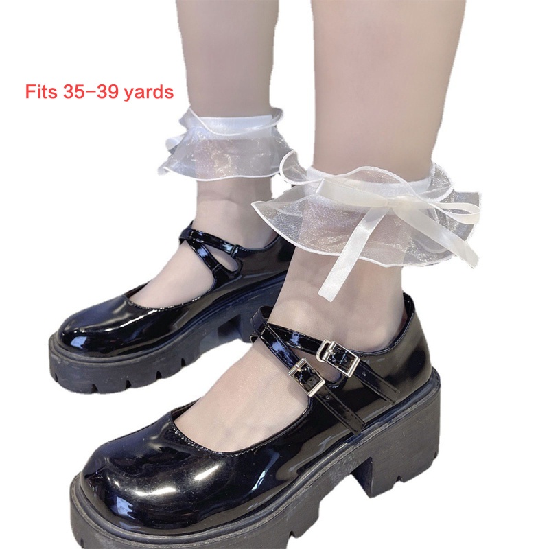 Xiangbao Vớ Mắt Cá Chân Siêu Mỏng xiangbao Thắt Nơ Phong Cách Lolita Nhật Bản Ngọt Ngào Cho Nữ