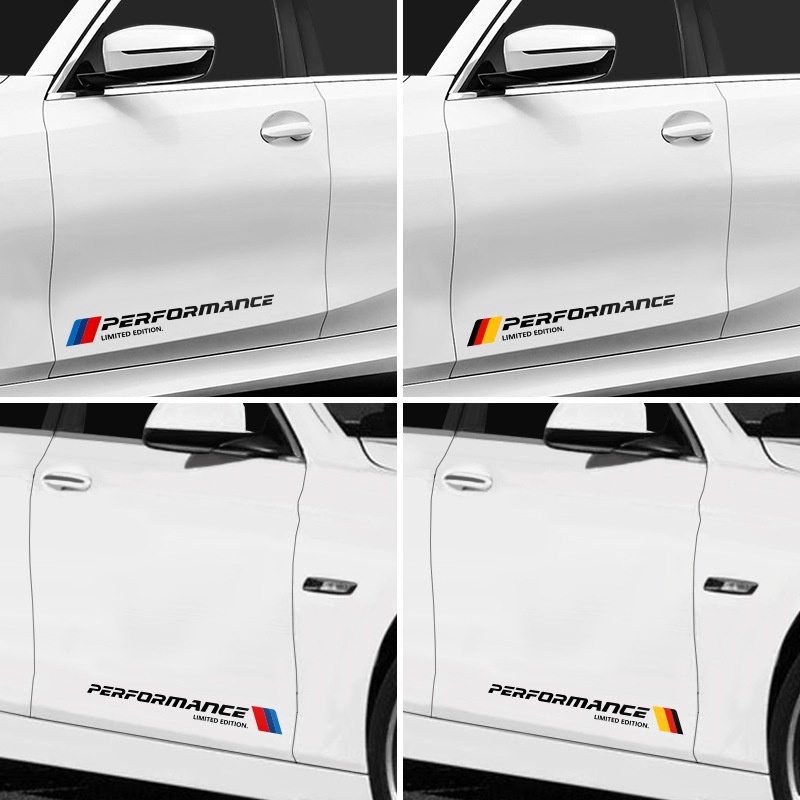 Tem decal dán bên hông cửa xe ô tô, xe hơi PERORMANCE kiểu dáng thể thao