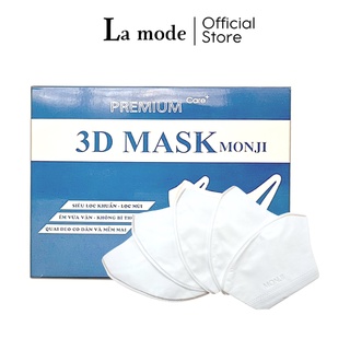 Lẻ 1 Cái Khẩu Trang Y Tế 3D Mask Monji, Khánh Huyền Kháng Khuẩn Chống Bụi Không Dệt Công Nghệ Nhật Bản - La mode