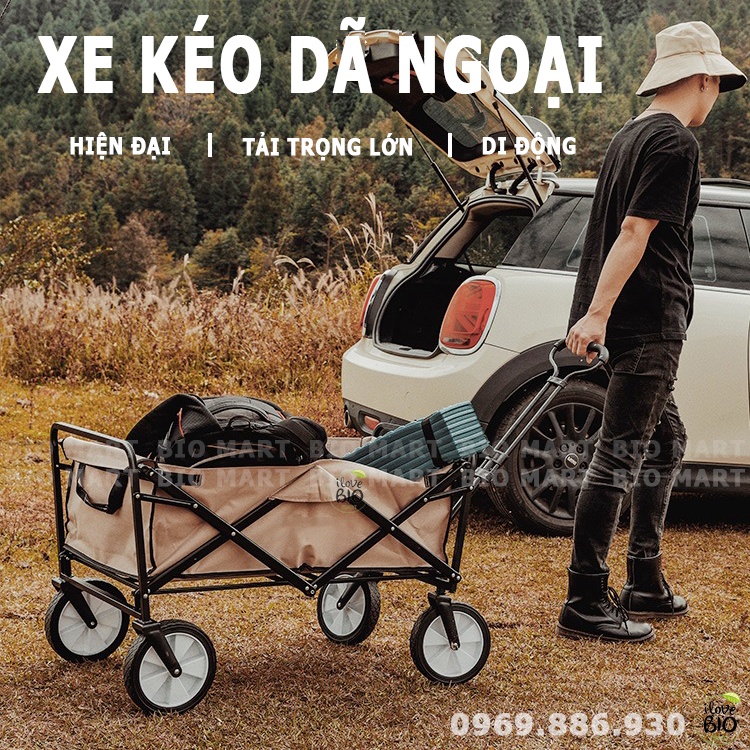 Xe Kéo Dã Ngoại Gấp Gọn Mountainhiker – Xe Kéo Đẩy Đựng Đồ Du Lịch Dã Ngoại Sức Chứa 90Kg - P024