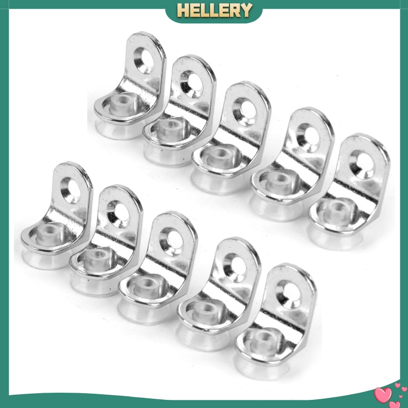 [HELLERY]10pcs Suction Cup Base Metal Plate Glass Shelf Support Holder Home