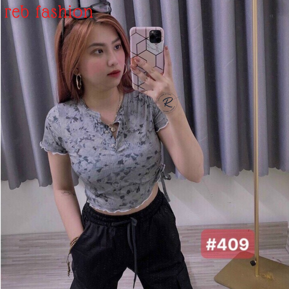 Áo Croptop Bozip Màu Loang Cổ Tròn Ôm Body Chất Thun Gân Mịn Mát Co Dãn Không Dão Không Xù Dễ Mix Đẹp Sang Gợi Cảm