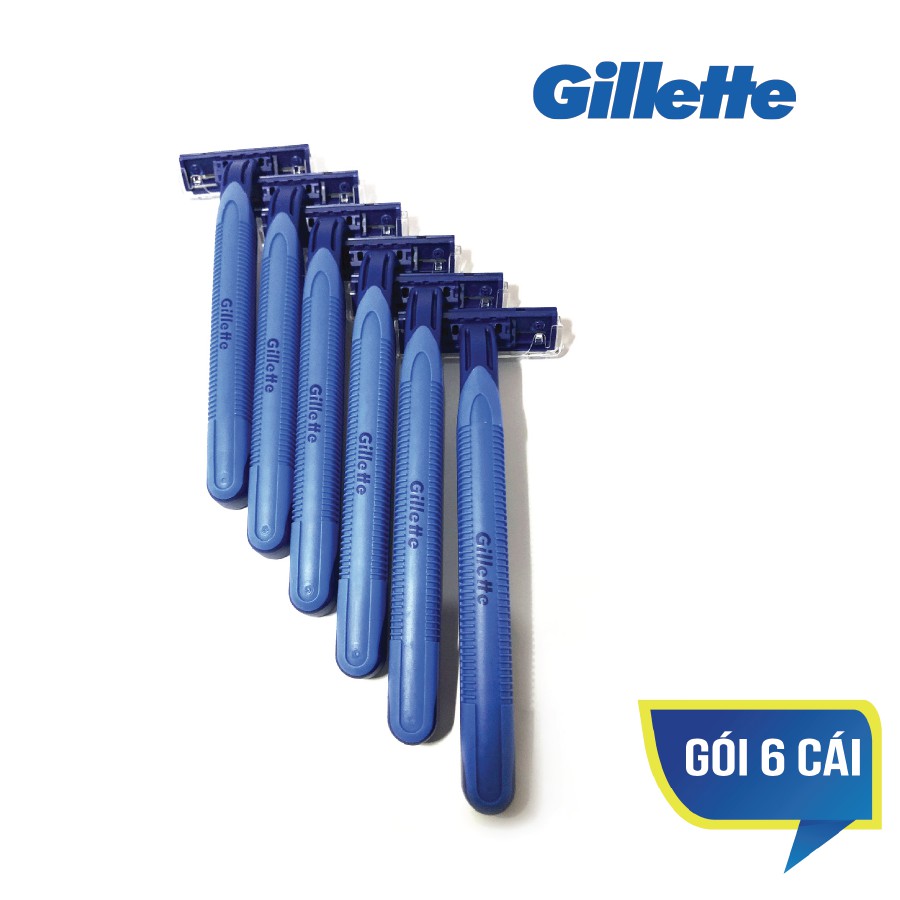 Bộ 6 cây dao cạo râu Gillette Blue II Plus