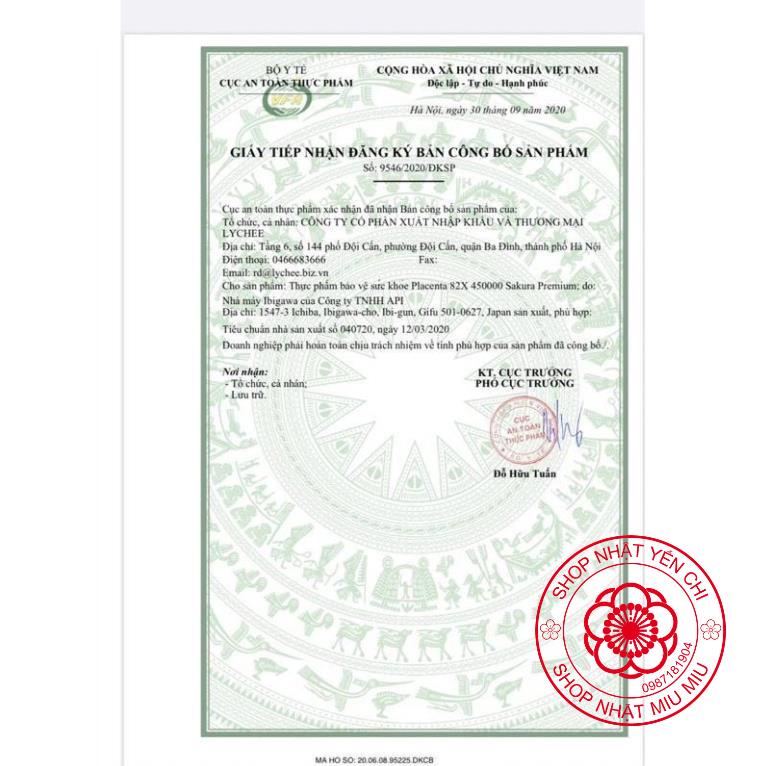 Nước Uống Đẹp Da Collagen 82X Sakura Premium và Placenta 82X Sakura Premium 500ml
