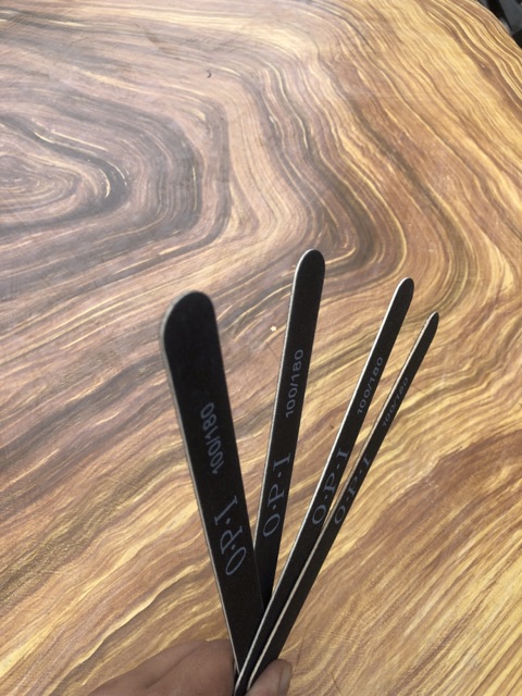 Dũa móng tay nail 100/180 loại mỏng màu đen
