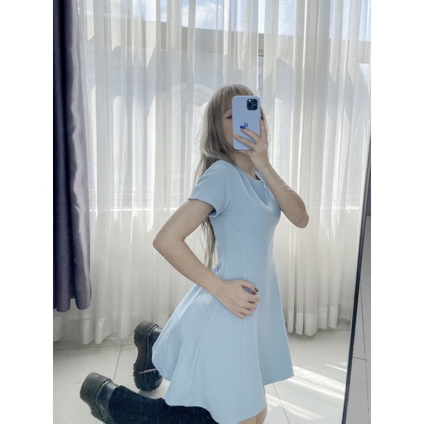 Luna Short Dress - Đầm thun trơn basic - Remmus.vn