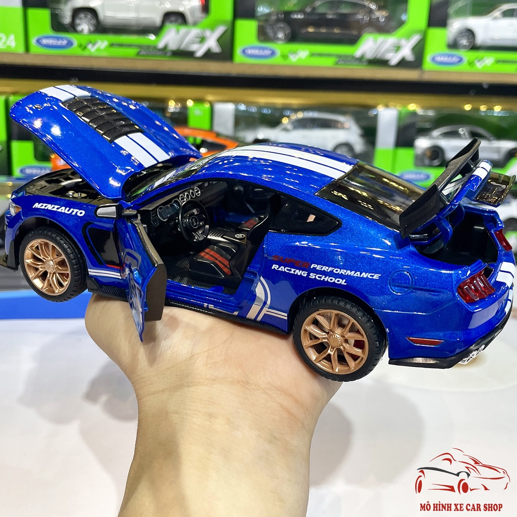 Mô hình xe bằng sắt Ford Mustang Shelby GT500 tỉ lệ 1:24 Hãng Miniauto 4 màu