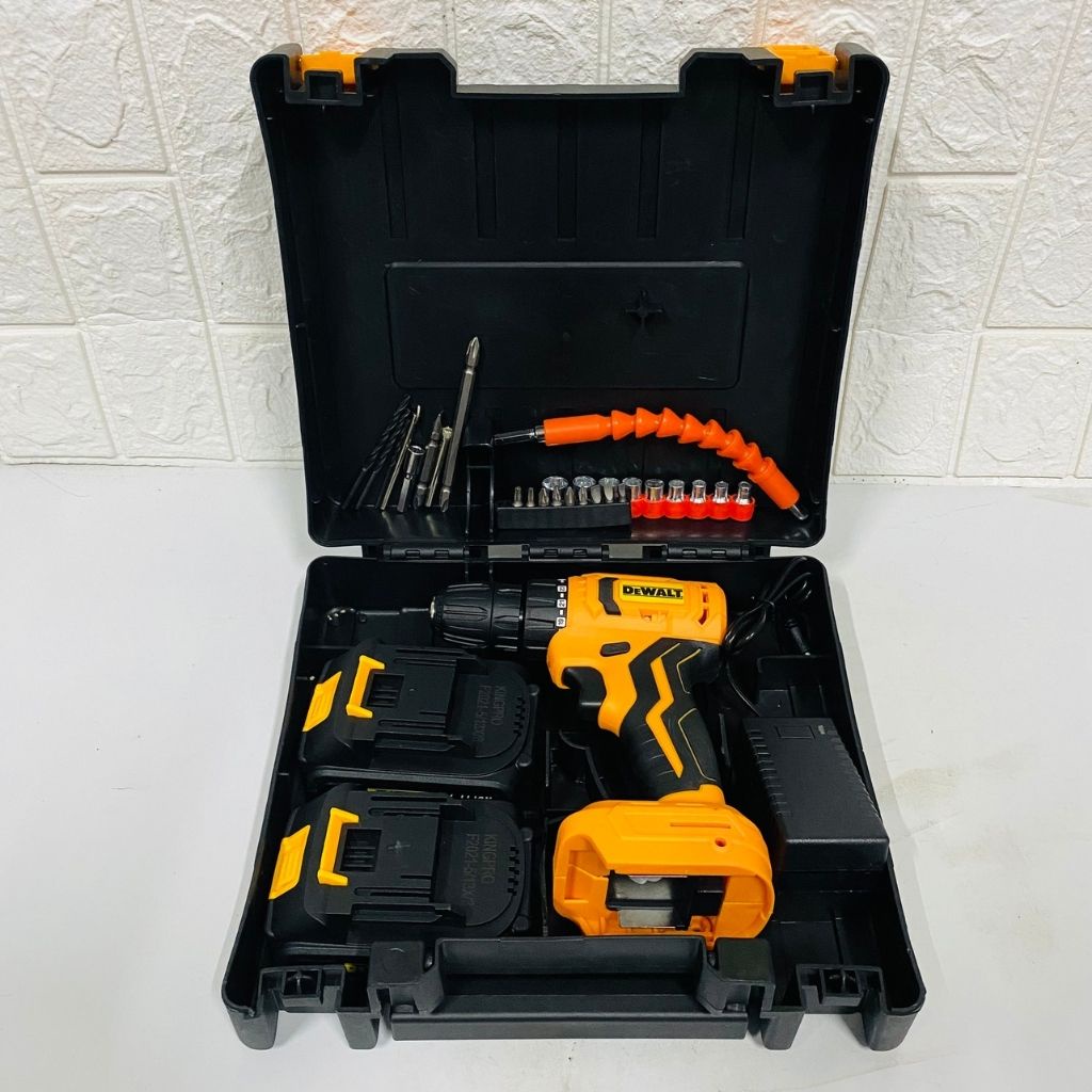 Máy khoan pin Dewalt 48Vf KHÔNG CHỔI THAN TẶNG KÈM PHỤ KIỆN