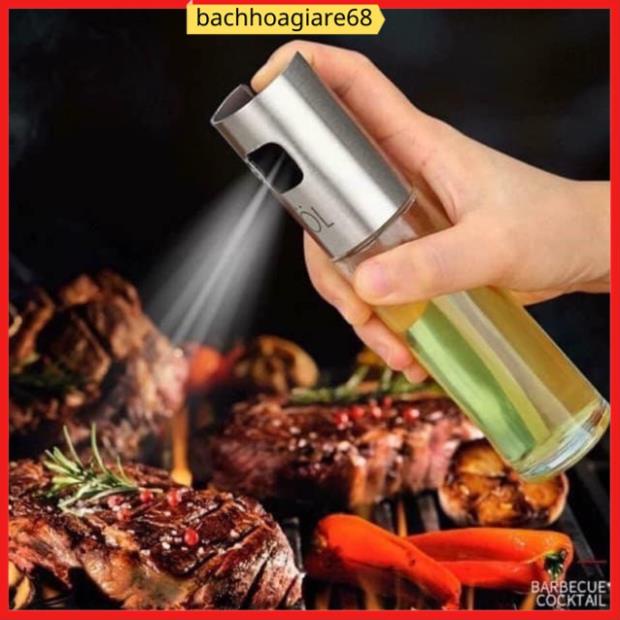 Bình xịt dầu ăn gia vị chai thủy tinh loại phun sương 100ml - Đồ dùng, dụng cụ nhà bếp, kệ hũ gia vị sẵn hàng