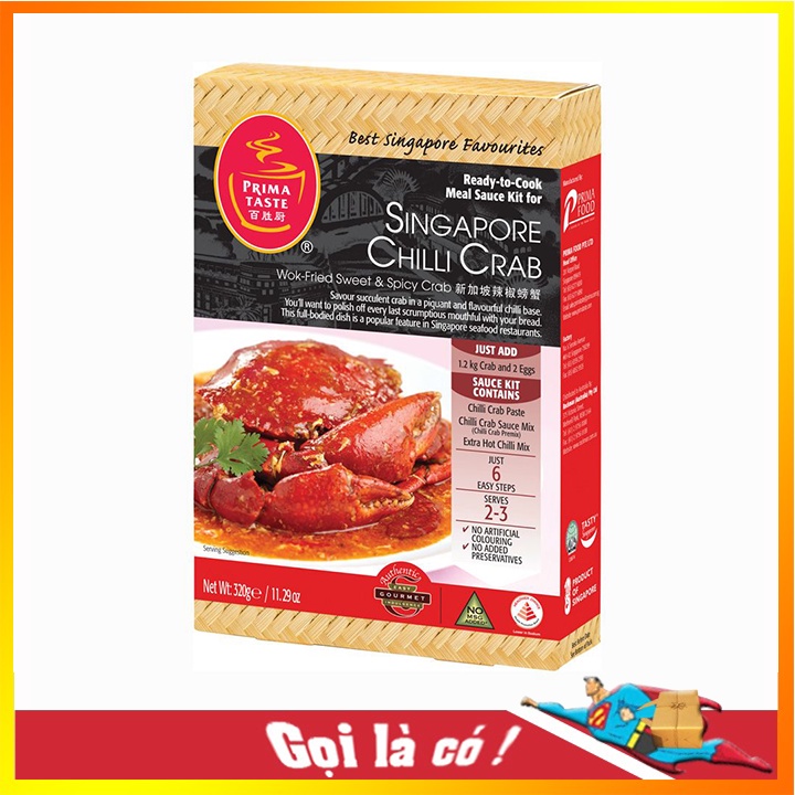 Xốt Cua Vị Cay 🌺FREESHIP🌺 nhãn hiệu Prima Taste - Sốt cua Singapore